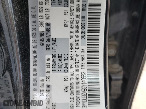 2016 Scion iA with VIN 3MYDLBZV9GY140682, listed as a Copart auction lot 53558225 with Not Provided miles and Salvage Title. Bid and sale history available at carsss.com. Image 15.