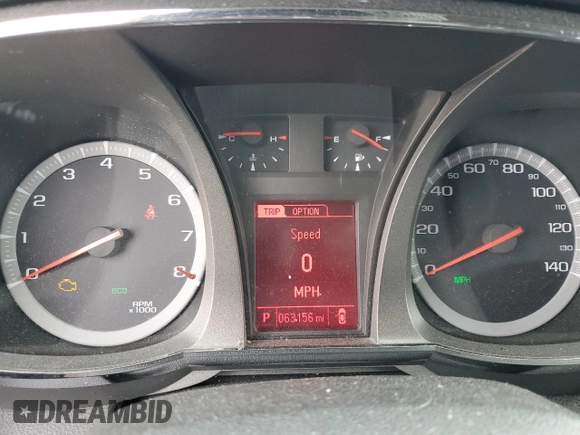 2016 GMC Terrain SLE with VIN 2GKALMEK6G6245324, listed as a Copart auction lot 52579815 with 63,156 mi miles and Salvage Title. Bid and sale history available at carsss.com. Image 9.