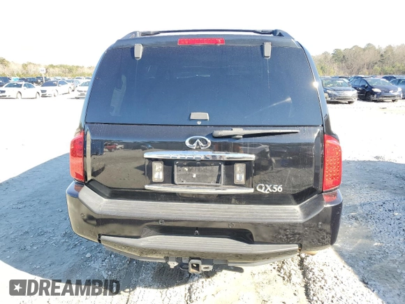 2004 Infiniti QX56 with VIN 5N3AA08A74N808274, listed as a Copart auction lot 42179185 with 0 mi miles and Salvage Title. Bid and sale history available at carsss.com. Image 6.