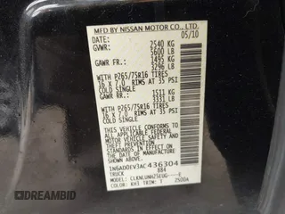 2010 Nissan Frontier SE z VIN 1N6AD0EV3AC436304, wystawiony jako IAAI lot #42532271 z przebiegiem 305 162 mil mil oraz . Historia ofert i sprzedaży dostępna na DreamBid. Obrazek 9.
