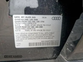 2024 Audi Q5 S line Premium z VIN WA1GAAFY3R2114519, wystawiony jako Copart lot #58812795 z przebiegiem 5 562 mil mil oraz Szkoda całkowita • Salvage title. Historia ofert i sprzedaży dostępna na DreamBid. Obrazek 13.