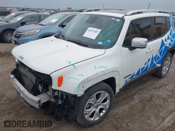 2018 Jeep Renegade Limited with VIN ZACCJADBXJPH47709, listed as a IAAI auction lot 41937185 with 61,456 mi miles and . Bid and sale history available at DreamBid. Image 18.