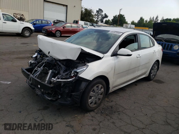 2022 Kia Rio LX with VIN 3KPA24AD2NE483349, listed as a Copart auction lot 66582994 with 0 mi miles and Salvage Title. Bid and sale history available at carsss.com. Image 1.