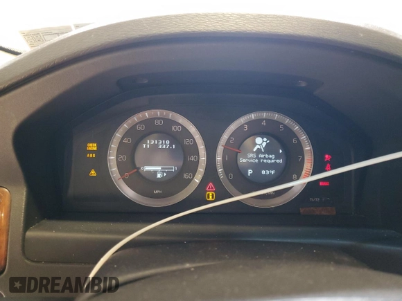 2009 Volvo S80 I6 Turbo with VIN YV1AR992791097296, listed as a Copart auction lot 77450904 with 131,310 mi miles and Salvage Title. Bid and sale history available at carsss.com. Image 9.