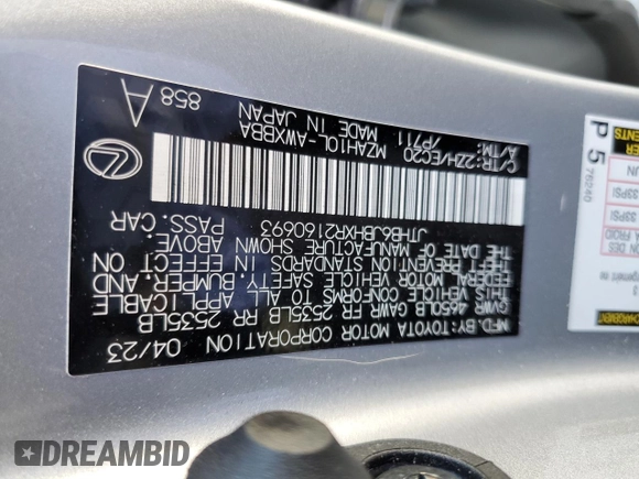 2024 Lexus UX 250h F Sport z VIN JTHB6JBHXR2160693, wystawiony jako Copart lot #53131285 z przebiegiem 40 938 mil mil oraz Szkoda całkowita • Salvage title. Historia ofert i sprzedaży dostępna na DreamBid. Obrazek 14.