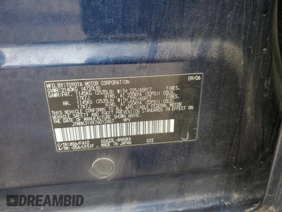 2007 Toyota RAV4 Limited z VIN JTMBK31VX76012467, wystawiony jako Copart lot #55448005 z przebiegiem 242 734 mil mil oraz Szkoda całkowita • Salvage title. Historia ofert i sprzedaży dostępna na DreamBid. Obrazek 13.