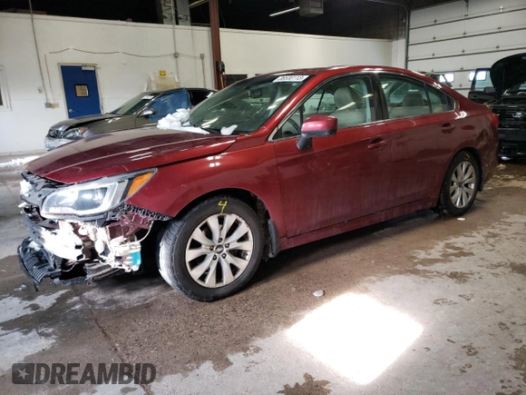 2016 Subaru Legacy 2.5i Premium with VIN 4S3BNBD68G3031364, listed as a Copart auction lot 36530113 with 58,441 mi miles. Bid and sale history available at carsss.com. Image 1.