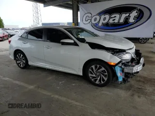 2016 Honda Civic Sedan EX with VIN 19XFC2F78GE200126, listed as a Copart auction lot 53552125 with 91,818 mi miles and Salvage Title. Bid and sale history available at carsss.com. Image 4.