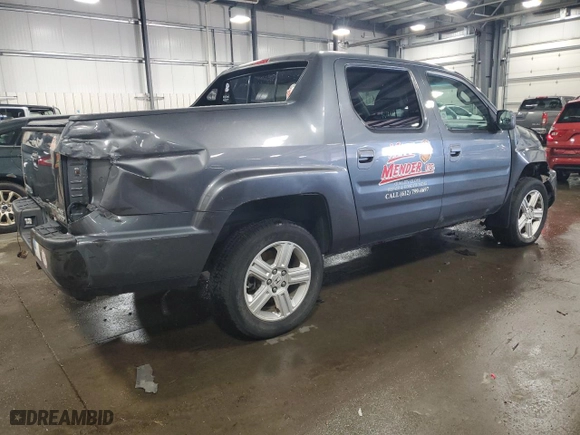 2011 Honda Ridgeline RTL with VIN 5FPYK1F52BB006545, listed as a Copart auction lot 50235045 with 207,050 mi miles and Salvage Title. Bid and sale history available at carsss.com. Image 3.