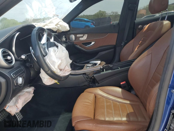 2019 Mercedes-Benz C 43 AMG with VIN 55SWF6EB4KU287626, listed as a Copart auction lot 53647985 with Not provided miles and Salvage title. Bid and sale history available at DreamBid. Image 7.
