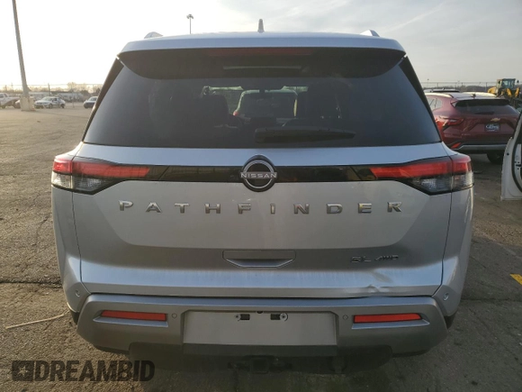 2023 Nissan Pathfinder SL with VIN 5N1DR3CDXPC243701, listed as a Copart auction lot 43455615 with 44,170 mi miles and Salvage title. Bid and sale history available at DreamBid. Image 6.
