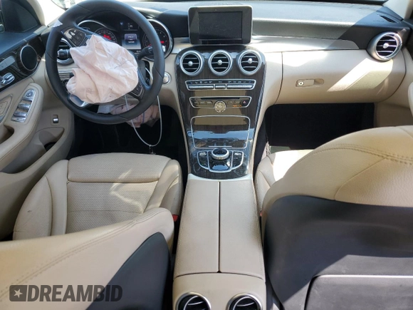 2017 Mercedes-Benz C 300 with VIN 55SWF4JB5HU218785, listed as a Copart auction lot 52963205 with 165,590 mi miles and Salvage title. Bid and sale history available at DreamBid. Image 8.