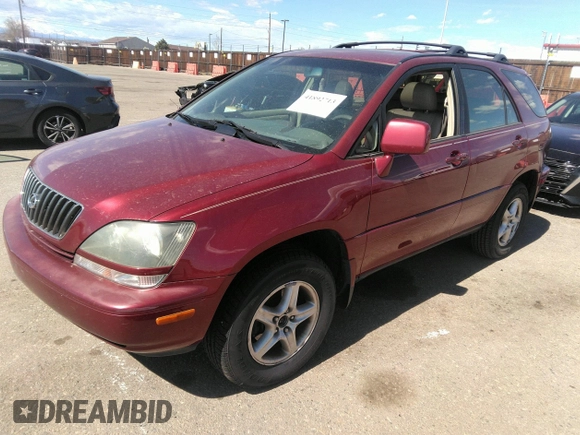 2000 Lexus RX with VIN JT6HF10U6Y0146917, listed as a IAAI auction lot 41892713 with 170,756 mi miles. Bid and sale history available at carsss.com. Image 2.