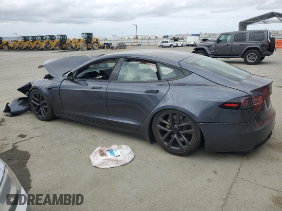 2022 Tesla Model S with VIN 5YJSA1E5XNF474238, listed as a Copart auction lot 54220115 with Not provided miles and Salvage title. Bid and sale history available at DreamBid. Image 2.