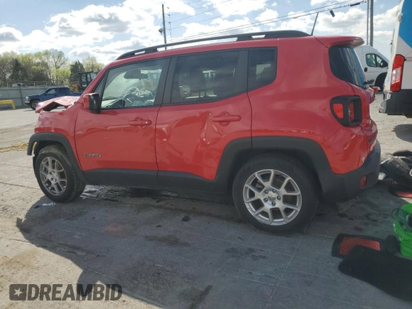 2021 Jeep Renegade Latitude z VIN ZACNJCBB7MPM58036, wystawiony jako Copart lot #56542815 z przebiegiem Nie podano mil oraz Szkoda całkowita • Salvage title. Historia ofert i sprzedaży dostępna na DreamBid. Obrazek 2.