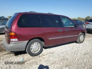 2000 Ford Windstar LX with VIN 2FMZA5142YBD01992, listed as a Copart auction lot 76601544 with 57,033 mi miles and Clean Title. Bid and sale history available at carsss.com. Image 3.