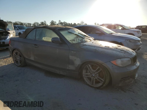 2013 BMW 1 Series 135i with VIN WBAUN7C56DVM27658, listed as a Copart auction lot 75340724 with 0 mi miles and Salvage Title. Bid and sale history available at carsss.com. Image 4.
