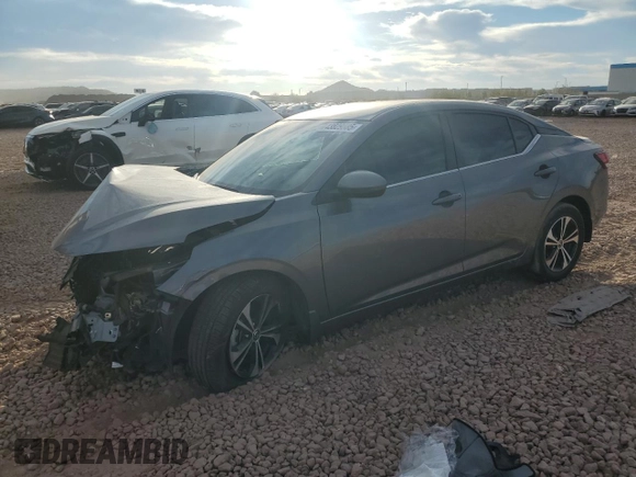 2023 Nissan Sentra SV with VIN 3N1AB8CV4PY323717, listed as a Copart auction lot 43829585 with 21,643 mi miles and Salvage Title. Bid and sale history available at carsss.com. Image 1.