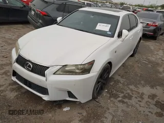 2013 Lexus GS 350 with VIN JTHBE1BL9D5025493, listed as a IAAI auction lot 41745485 with 117,528 mi miles. Bid and sale history available at carsss.com. Image 2.