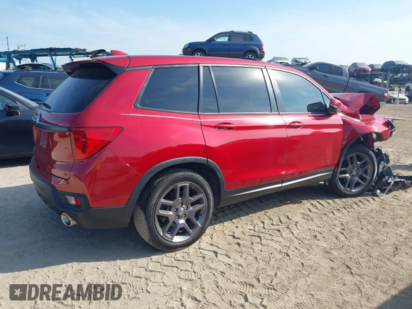 2022 Honda Passport EX-L with VIN 5FNYF7H58NB006115, listed as a IAAI auction lot 42366755 with Not provided miles and . Bid and sale history available at DreamBid. Image 4.