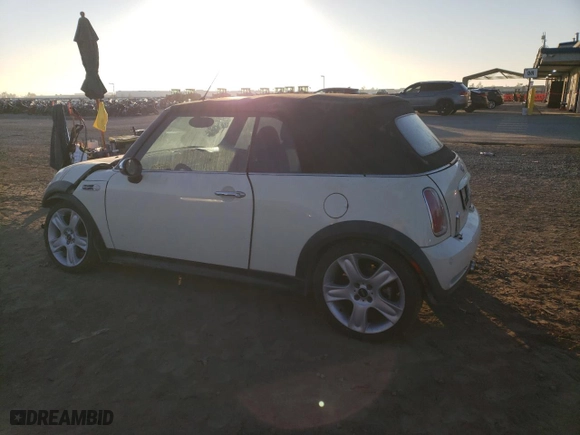 2006 MINI Cooper Convertible S with VIN WMWRH33516TJ42984, listed as a Copart auction lot 83871024 with 152,886 mi miles and Non Repairable. Bid and sale history available at carsss.com. Image 2.