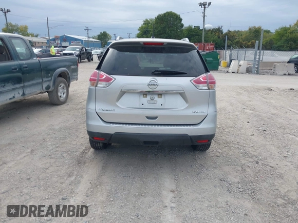 2016 Nissan Rogue SV with VIN KNMAT2MV8GP649804, listed as a IAAI auction lot 37808592 with 57,180 mi miles. Bid and sale history available at carsss.com. Image 16.