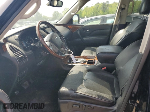 2019 Infiniti QX80 LUXE with VIN JN8AZ2NF6K9687748, listed as a Copart auction lot 45217745 with 123,319 mi miles and Salvage Title. Bid and sale history available at carsss.com. Image 7.