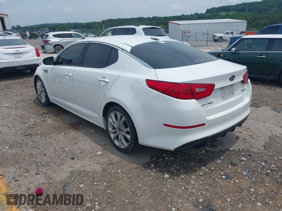 2015 Kia Optima SX Turbo with VIN 5XXGR4A61FG438242, listed as a IAAI auction lot 42344818 with 157,098 mi miles and . Bid and sale history available at DreamBid. Image 3.