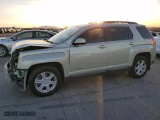 2014 GMC Terrain SLT with VIN 2GKFLSE34E6135582, listed as a Copart auction lot 44619775 with 124,992 mi miles and Salvage Title. Bid and sale history available at carsss.com. Image 1.