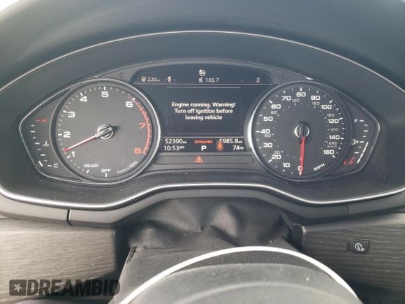 2018 Audi A5 Sportback Premium with VIN WAUDNCF53JA068101, listed as a Copart auction lot 39541494 with 52,300 mi miles. Bid and sale history available at carsss.com. Image 9.