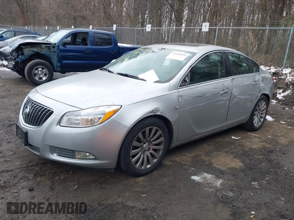 2011 Buick Regal CXL RL2 with VIN W04GP5EC4B1008636, listed as a IAAI auction lot 41362854 with 93,109 mi miles. Bid and sale history available at carsss.com. Image 17.