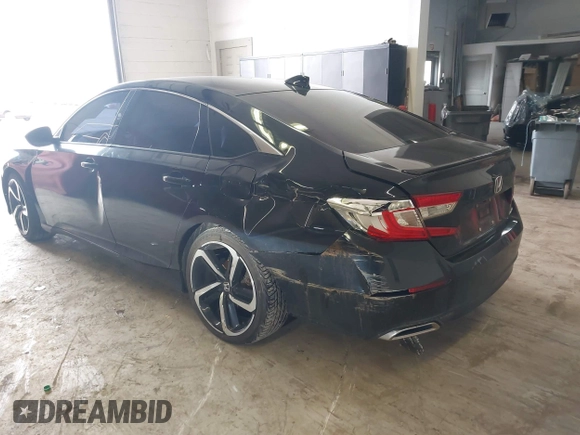 2019 Honda Accord Sport with VIN 1HGCV1F39KA074151, listed as a IAAI auction lot 41644585 with 116,628 mi miles and . Bid and sale history available at DreamBid. Image 3.