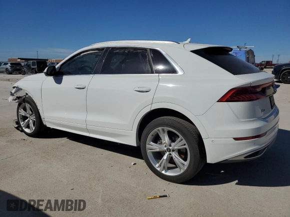 2021 Audi Q8 Premium Plus with VIN WA1BVAF18MD032042, listed as a Copart auction lot 47870175 with 65,764 mi miles and Salvage Title. Bid and sale history available at carsss.com. Image 2.