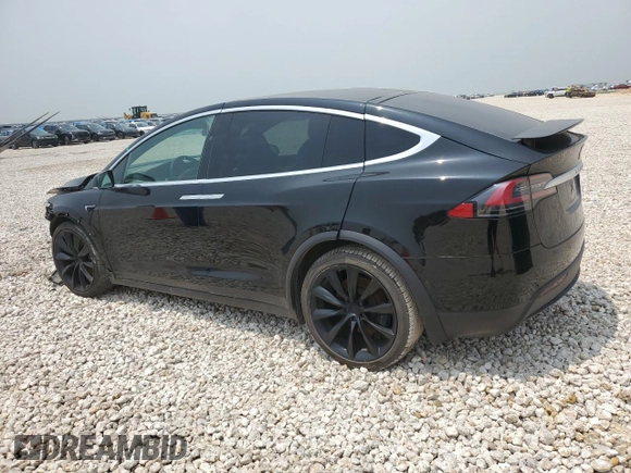 2020 Tesla Model X Long Range with VIN 5YJXCBE23LF302660, listed as a Copart auction lot 54181524 with 46,537 mi miles and Salvage Title. Bid and sale history available at DreamBid. Image 2.