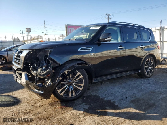 2021 Nissan Armada SL with VIN JN8AY2BB4M9793719, listed as a Copart auction lot 79640594 with 82,997 mi miles and Salvage Title. Bid and sale history available at carsss.com. Image 1.