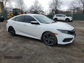 2019 Honda Civic Sport with VIN 19XFC2F88KE201021, listed as a Copart auction lot 50538065 with 104,321 mi miles and Salvage title. Bid and sale history available at DreamBid. Image 4.