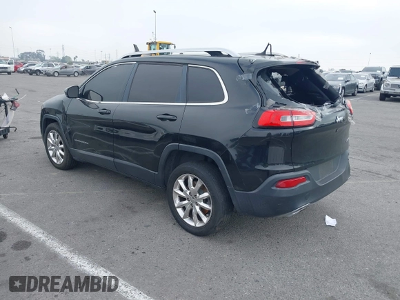 2015 Jeep Cherokee Limited with VIN 1C4PJLDS1FW516723, listed as a IAAI auction lot 41864178 with 93,867 mi miles and . Bid and sale history available at DreamBid. Image 3.