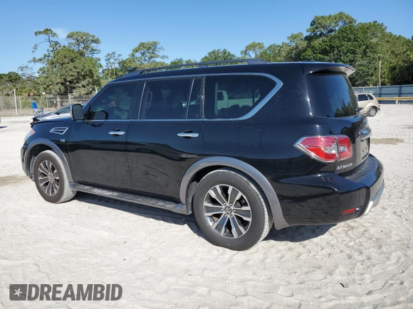 2018 Nissan Armada SL with VIN JN8AY2ND5JX001341, listed as a Copart auction lot 52087444 with 106,141 mi miles and Non Repairable. Bid and sale history available at carsss.com. Image 2.