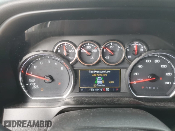 2021 Chevrolet Silverado 1500 LT Trail Boss with VIN 3GCPYFELXMG152978, listed as a Copart auction lot 43568205 with 51,475 mi miles and Salvage Title. Bid and sale history available at DreamBid. Image 9.