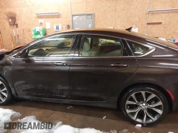 2015 Chrysler 200 C with VIN 1C3CCCCG7FN581463, listed as a IAAI auction lot 41592641 with 108,300 mi miles. Bid and sale history available at carsss.com. Image 14.
