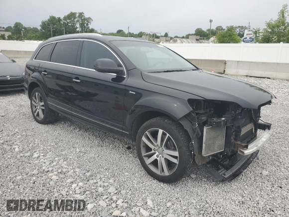 2015 Audi Q7 Premium Plus with VIN WA1LGAFE7FD013387, listed as a Copart auction lot 57763295 with 122,412 mi miles and Salvage title. Bid and sale history available at DreamBid. Image 4.