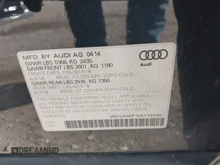 2014 Audi Q5 Premium Plus with VIN WA1LFAFP1EA114946, listed as a IAAI auction lot 42042556 with 190,787 mi miles. Bid and sale history available at carsss.com. Image 9.