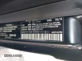2014 Mercedes-Benz G-Class G 63 AMG with VIN WDCYC7DF7EX221914, listed as a IAAI auction lot 40192383 with 59,131 mi miles. Bid and sale history available at carsss.com. Image 9.