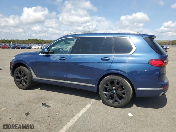 2022 BMW X7 xDrive40i with VIN 5UXCW2C05N9M66785, listed as a Copart auction lot 51594175 with 40,616 mi miles and Salvage Title. Bid and sale history available at carsss.com. Image 2.