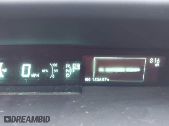 2010 Toyota Prius II with VIN JTDKN3DU8A0053023, listed as a IAAI auction lot 42077954 with 153,657 mi miles. Bid and sale history available at carsss.com. Image 7.
