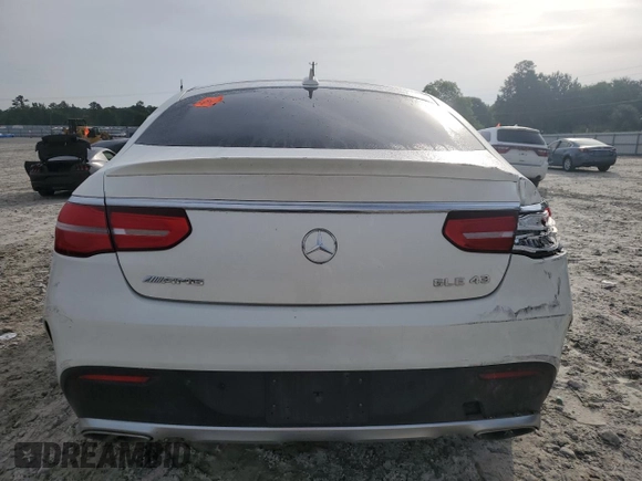 2017 Mercedes-Benz GLE 43 AMG with VIN 4JGED6EB6HA050779, listed as a Copart auction lot 57034365 with Not provided miles and Salvage title. Bid and sale history available at DreamBid. Image 6.