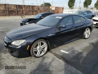 2015 BMW 6 Series 640i with VIN WBA6A0C57FGB53540, listed as a Copart auction lot 80784644 with 109,274 mi miles and Salvage Title. Bid and sale history available at carsss.com. Image 1.