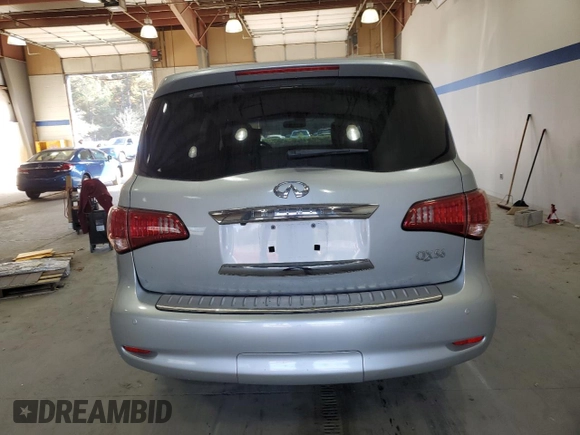 2011 Infiniti QX56 7-passenger with VIN JN8AZ2NE3B9005965, listed as a Copart auction lot 79526624 with 169,888 mi miles and Salvage Title. Bid and sale history available at carsss.com. Image 6.