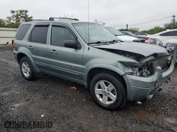 2006 Ford Escape Hybrid with VIN 1FMCU96HX6KA20493, listed as a Copart auction lot 55500925 with 195,346 mi miles and Salvage title. Bid and sale history available at DreamBid. Image 4.