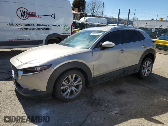 2023 Mazda CX-30 S Select with VIN 3MVDMBBM8PM571503, listed as a Copart auction lot 46948105 with 12,260 mi miles and Salvage Title. Bid and sale history available at DreamBid. Image 1.